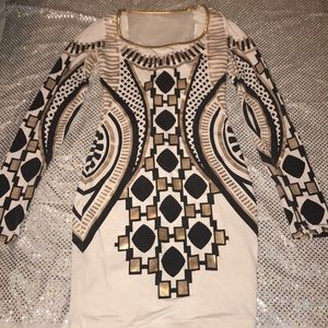 Soft white pattern dress